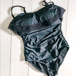 Black Kona Sol One Piece Bathing Suit